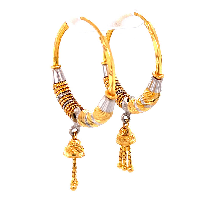 Buy quality 916 GOLD J BALI TYPE EARRING in Ahmedabad